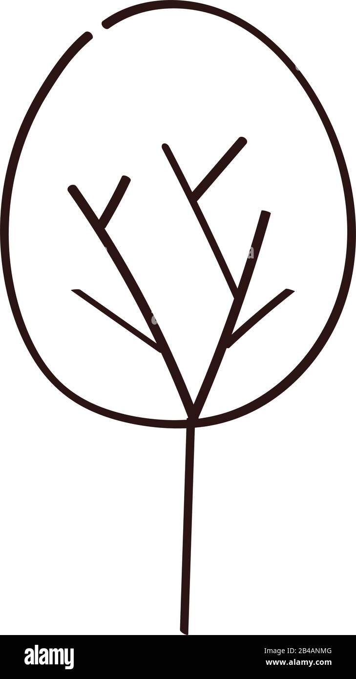tree plant nature line style icon Stock Vector Image & Art - Alamy