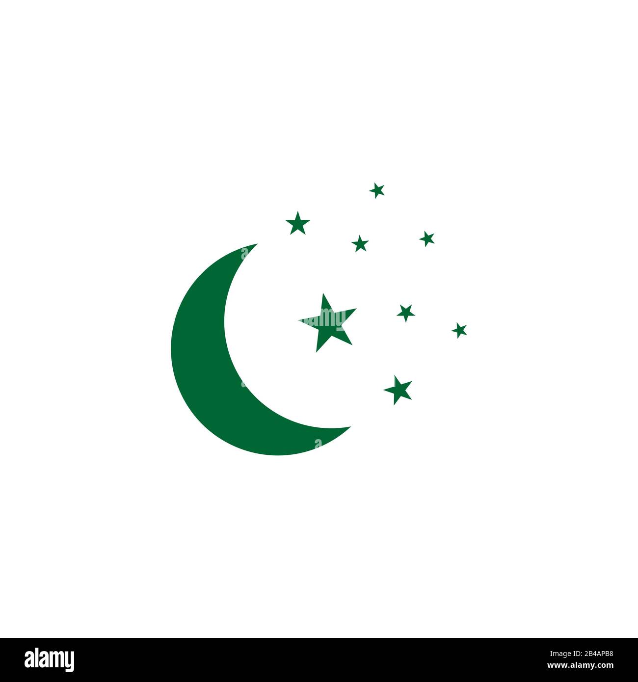 Moon and stars at icon whrite backround eps 10 Stock Vector Image & Art ...