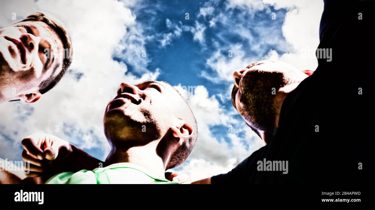 Men with arms around each other hi-res stock photography and images - Alamy