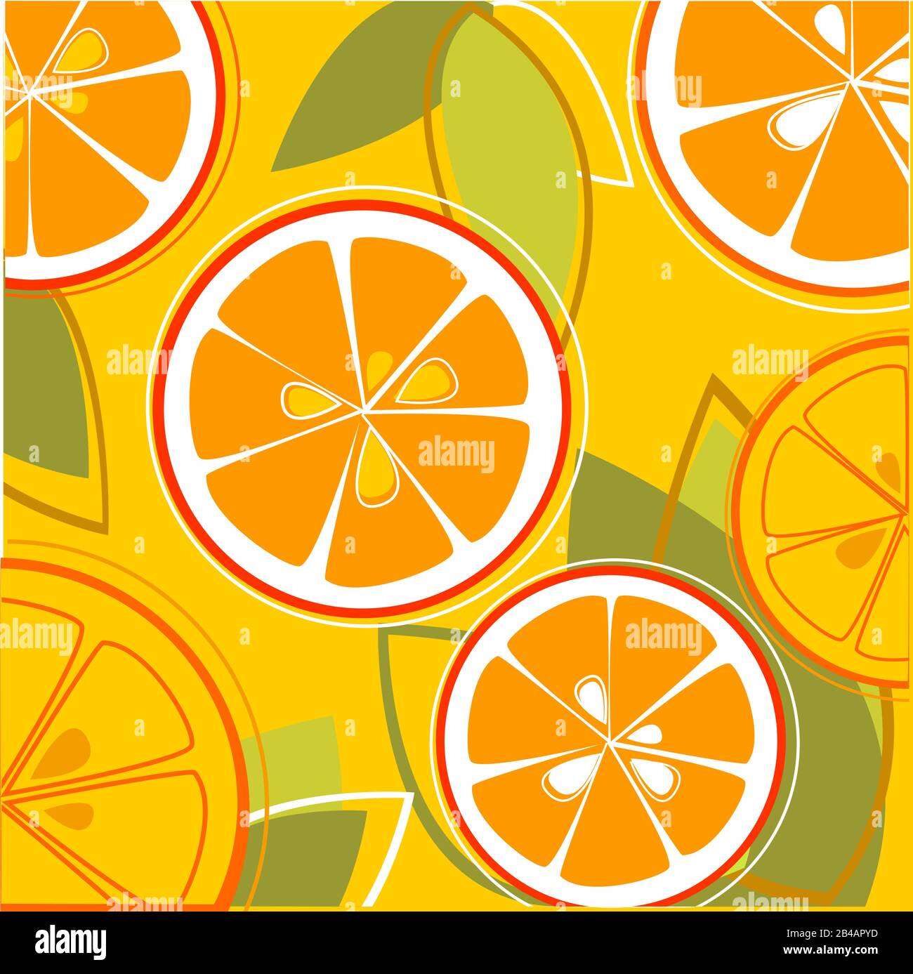 Vector illustration fresh orange slice Stock Vector