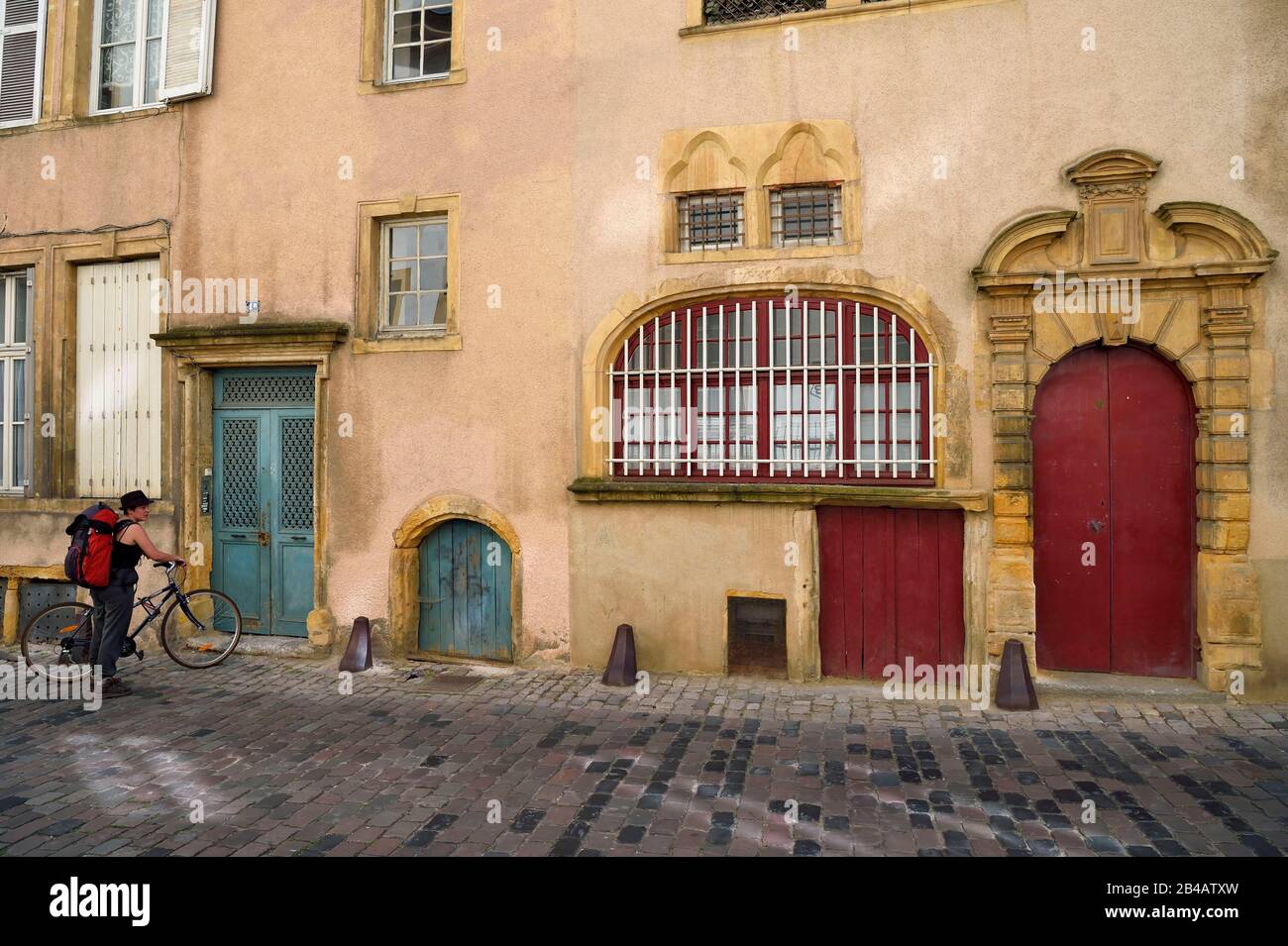 France, Moselle, Metz, the House of Lombards rue de l'Abbé-Risse, former storefront of the exchange shop Stock Photo