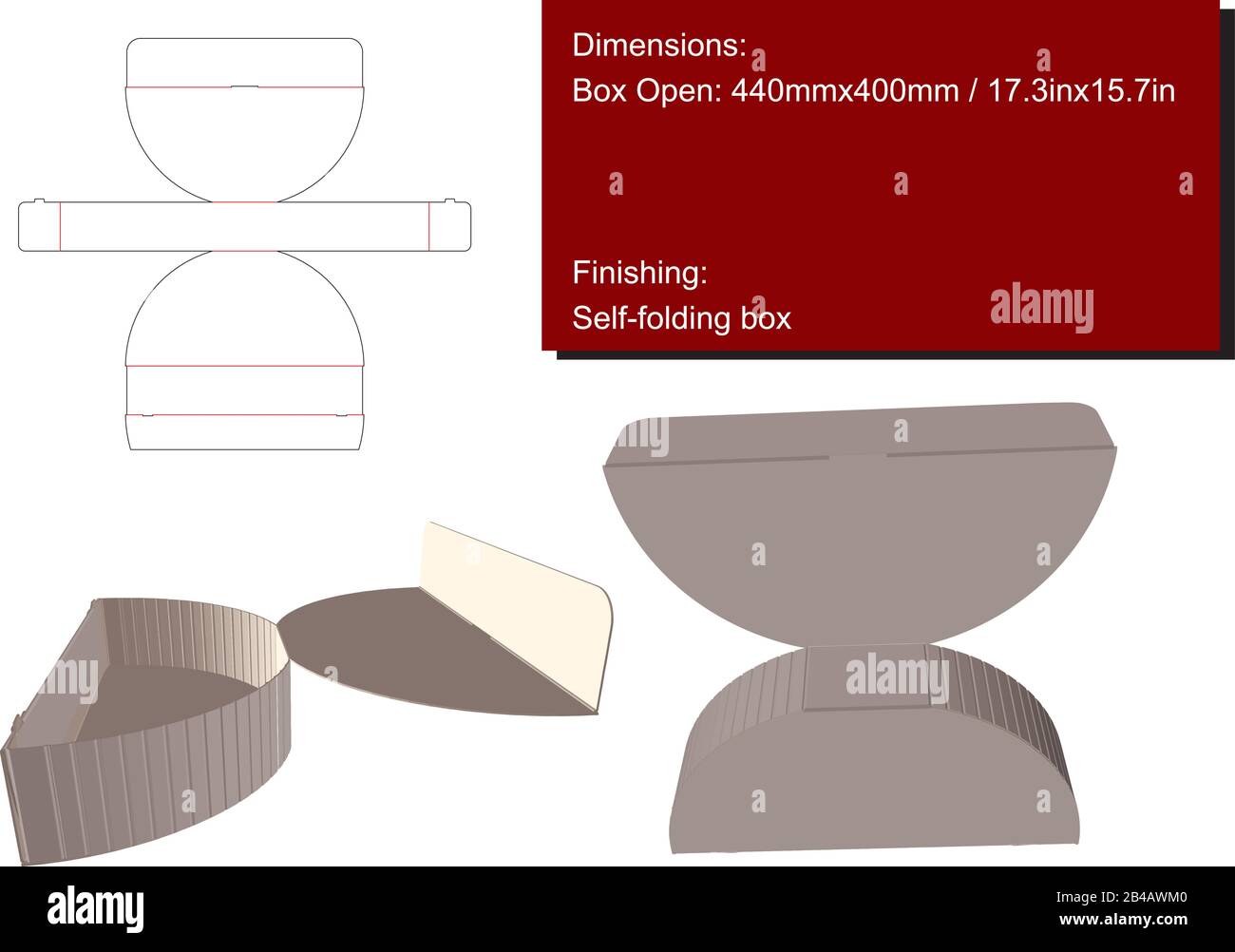 Gift box for many products die cut vector Stock Vector