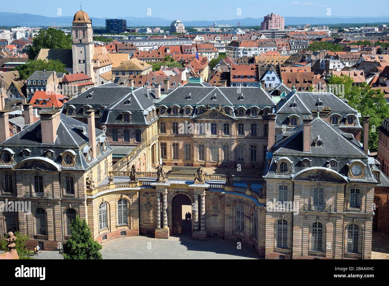 France, Bas Rhin, Strasbourg, old town listed as World Heritage by UNESCO, the Rohan Palace, it houses the Museum of Decorative Arts, the Museum of Fine Arts and the Archaeological Museum Stock Photo