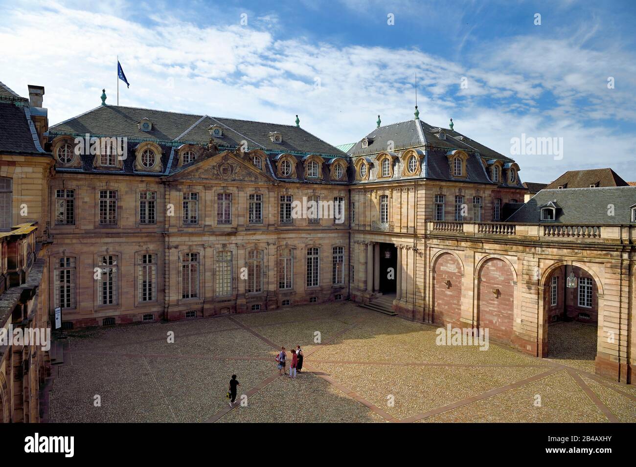 France, Bas Rhin, Strasbourg, old town listed as World Heritage by UNESCO, the Palais Rohan (Rohan Palace), it houses the Museum of Decorative Arts, the Museum of Fine Arts and the Archaeological Museum Stock Photo