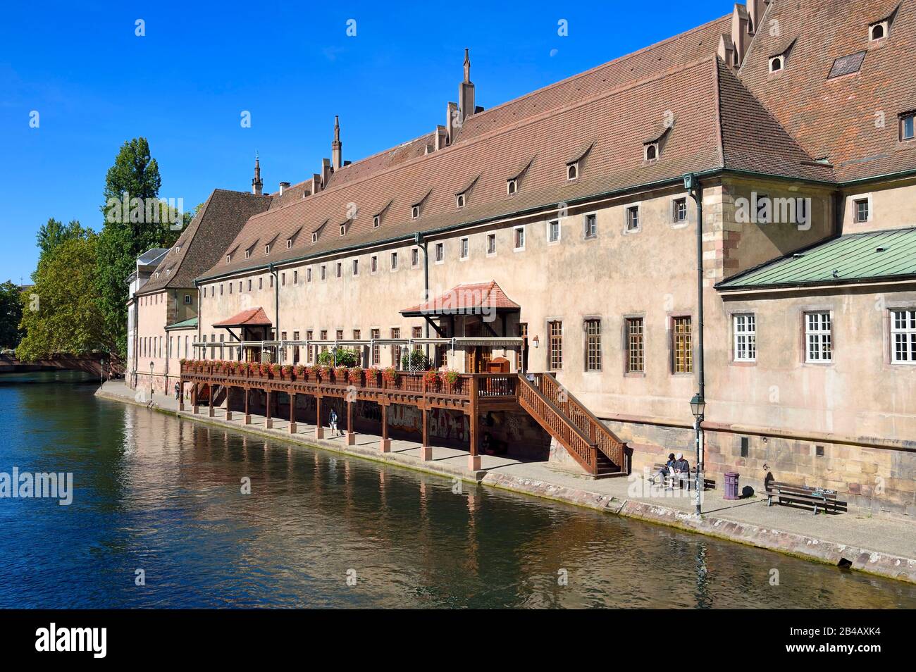 France, Bas Rhin, Strasbourg, old town listed as World Heritage by UNESCO, banks of Ill River, the Ancienne Douane (Old Customs house) Stock Photo