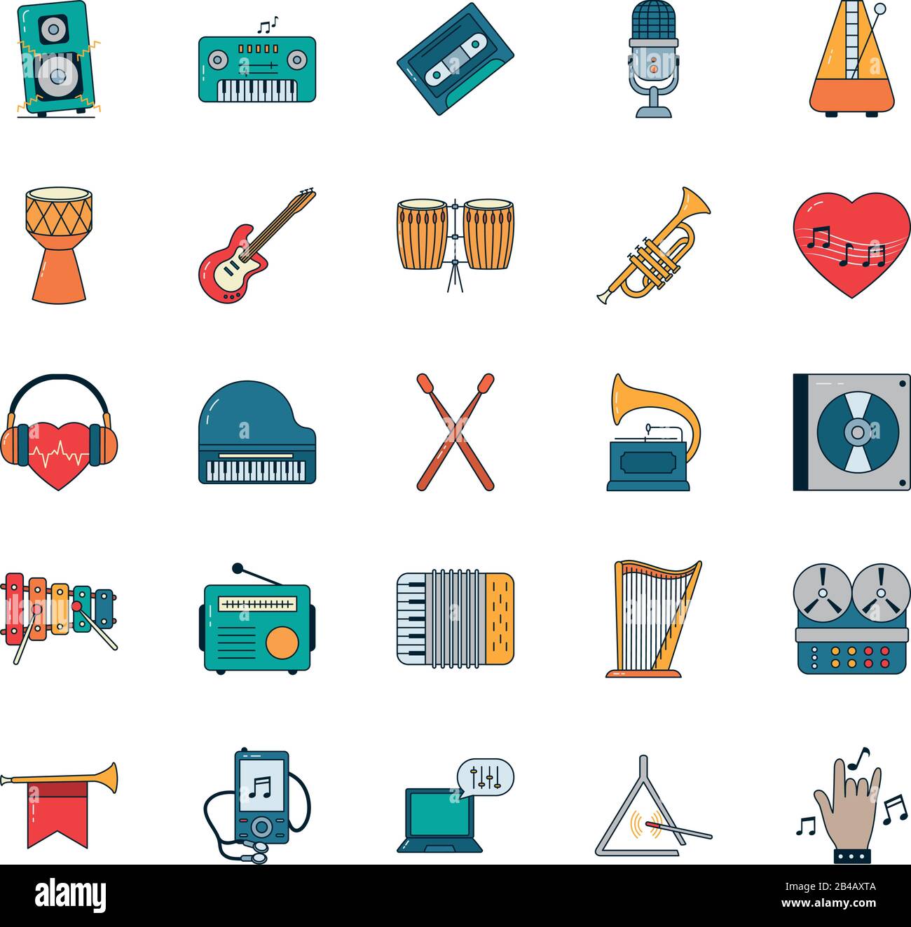 Recorder music notes Cut Out Stock Images &amp; Pictures - Alamy