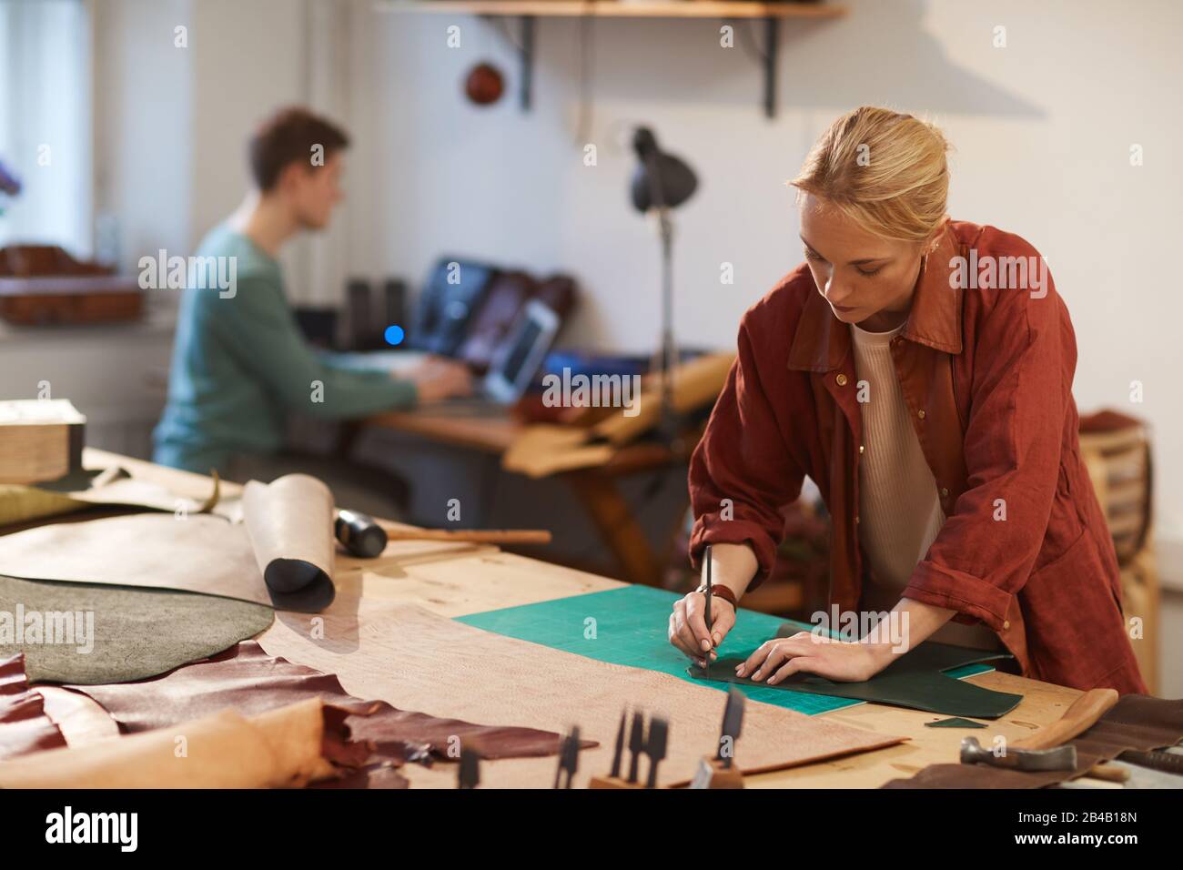 Man woman doing teamwork plan hi-res stock photography and images - Alamy