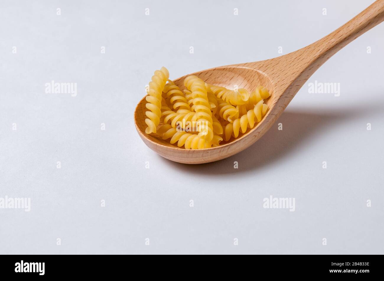 Pasta girandole on a white background. Stock Photo