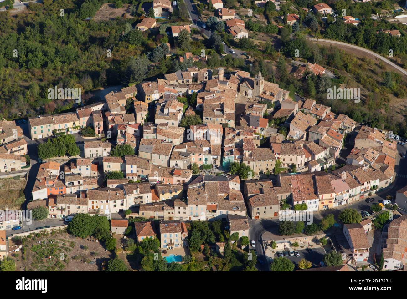 Pierrevert France, Alpes de Haute Provence, Pierrevert (aerial view Stock Photo ...