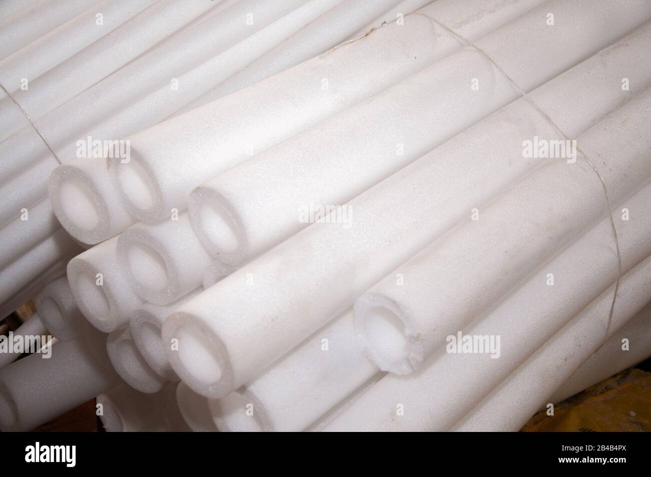 One of the types of insulation used in the construction of buildings Stock Photo