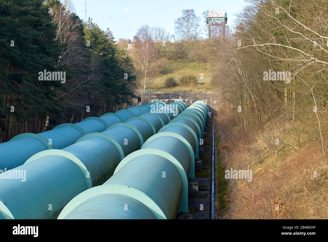Tubes of the pumped storage hydro power plant in Geesthacht, Germany