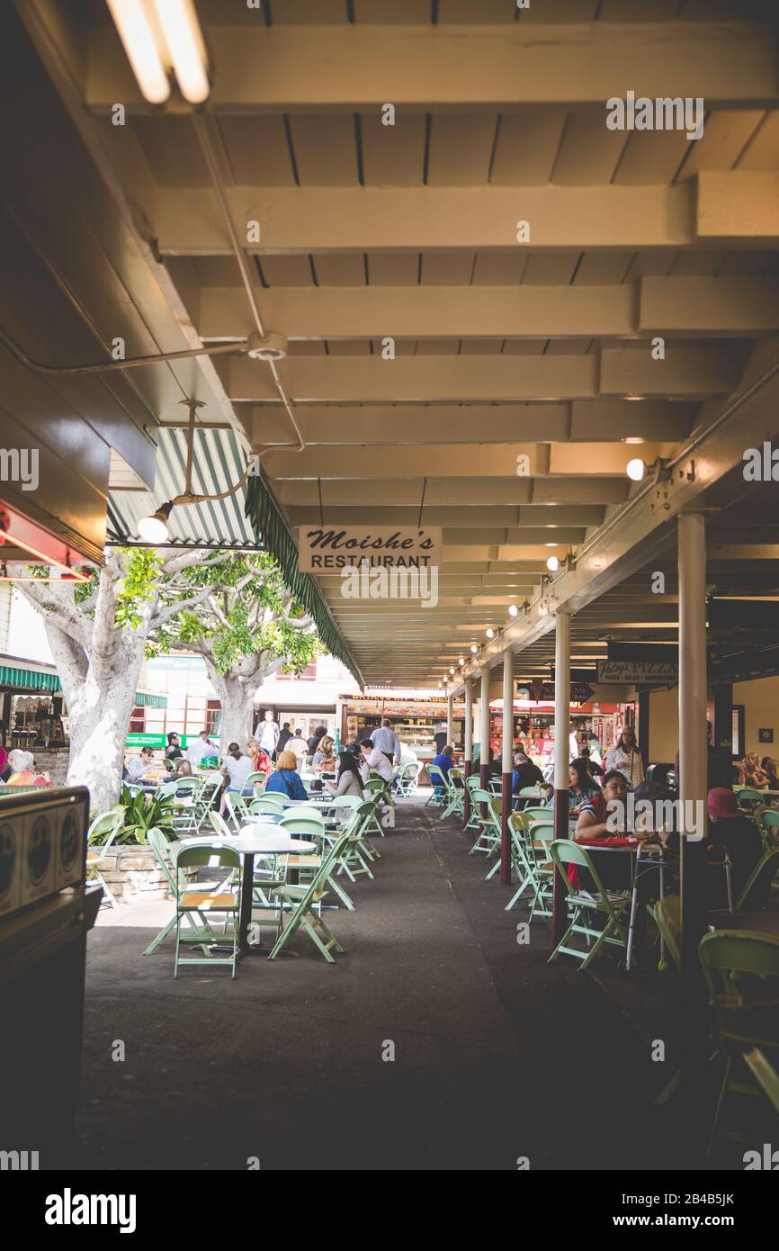 Los Angeles, California - February 18, 2020 : View of Farmers Market in ...