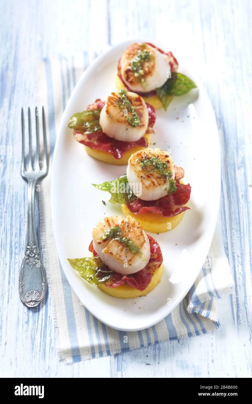 Scallop dolce vita Stock Photo