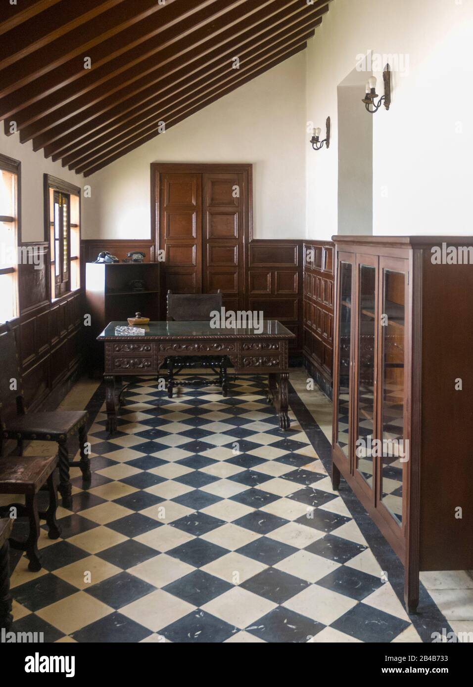 Che Guevara's office in the Fortress of San Carlos de la Cabaña. Havana. Cuba Stock Photo