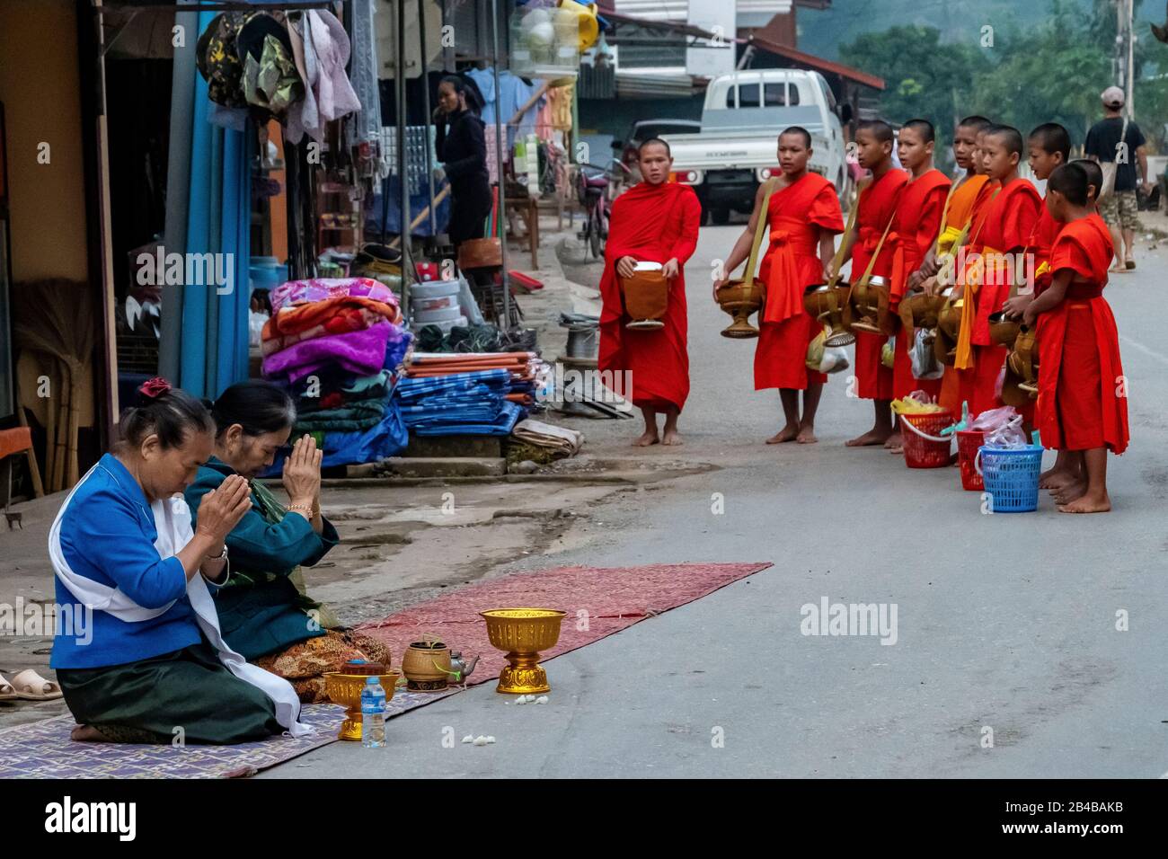 Laos, Phongsaly province, Muang Khua town, Ceremony of the offerings
