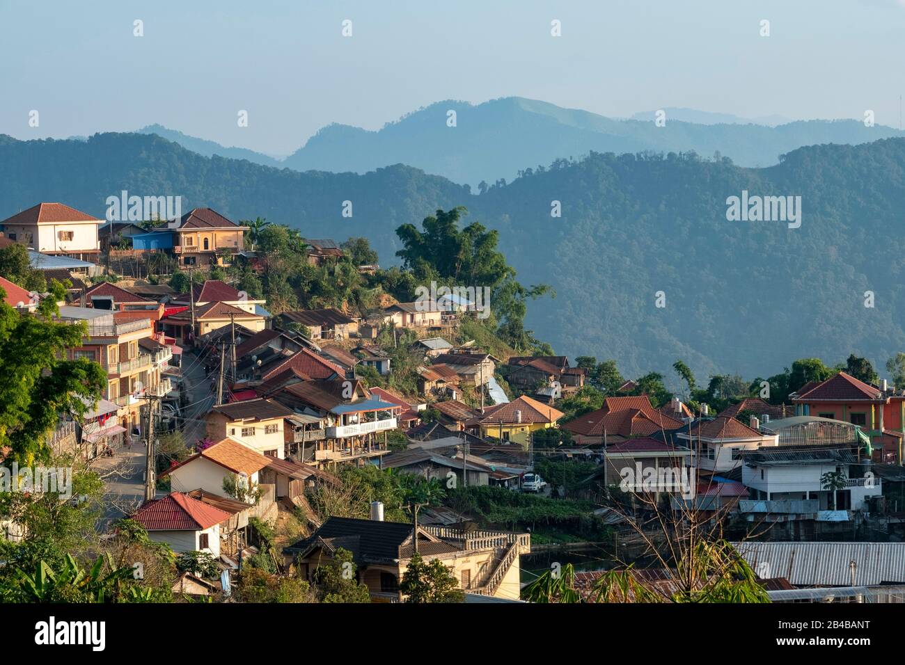 Laos, Phongsaly province, Phongsaly town Stock Photo