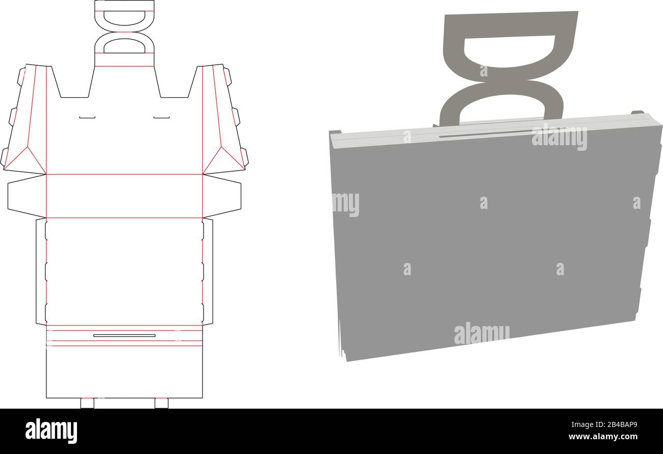 Bag Self folding Die Cut Vector Stock Vector Image & Art Alamy