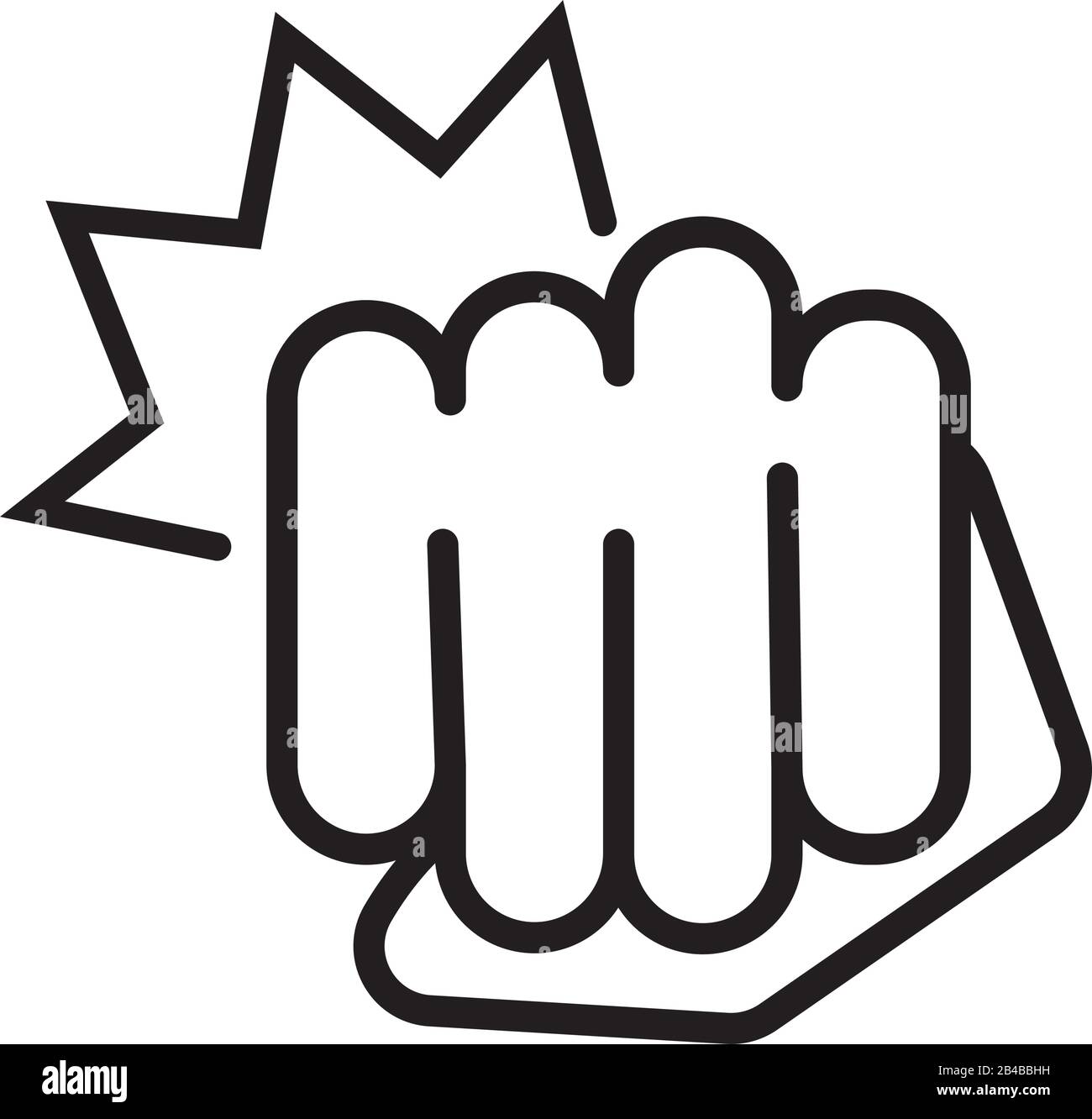 fist hand signal line style Stock Vector Image & Art Alamy