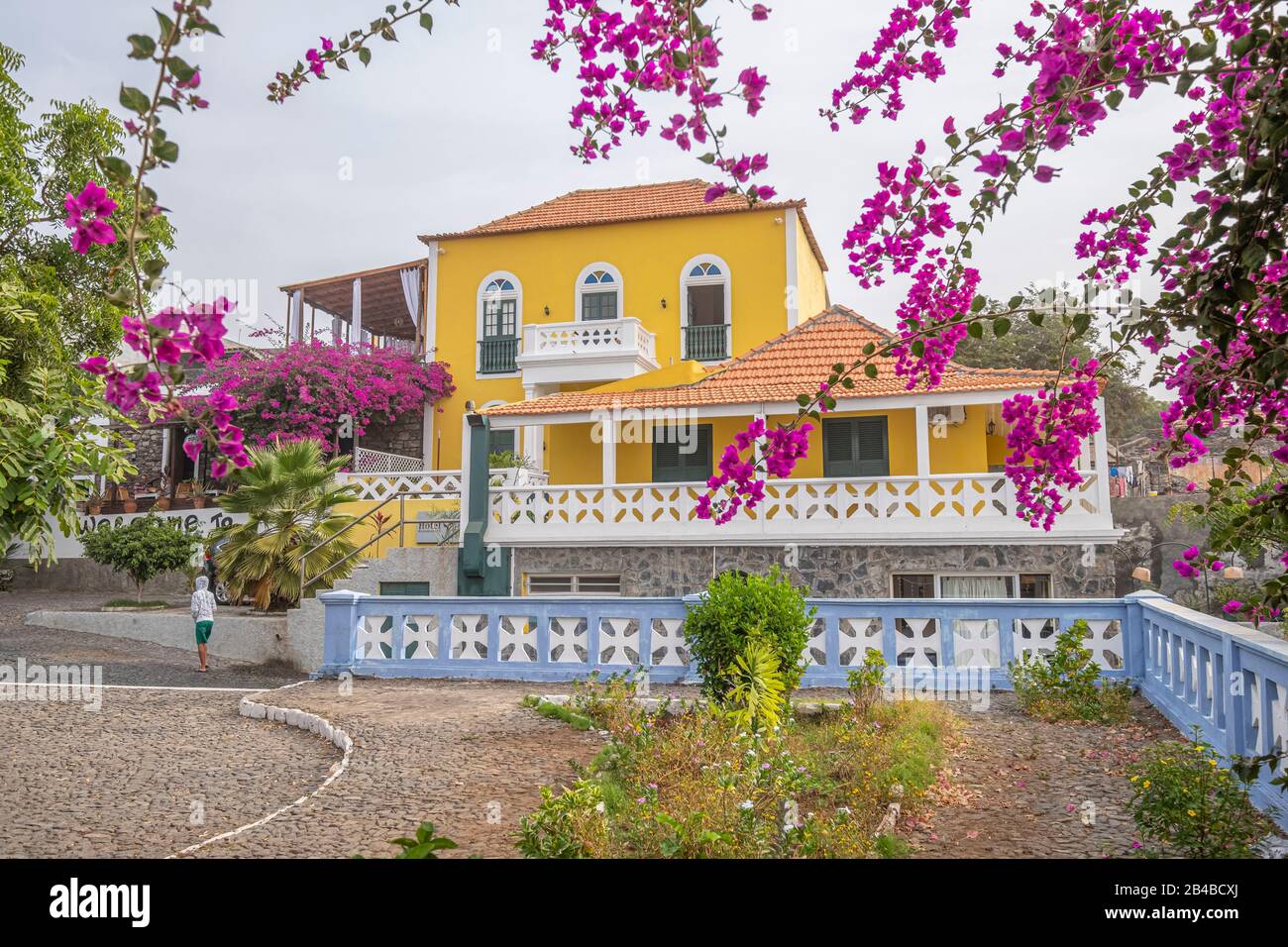 Cape Verde, Fogo island, Sao Filipe, historic centre, Residencial