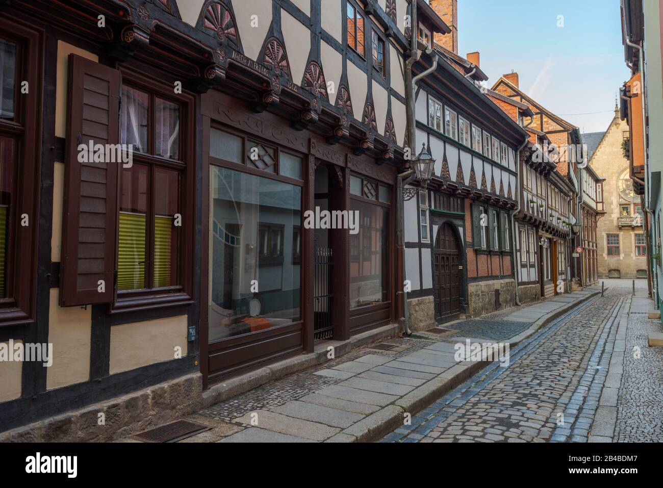 Old halftimbered houses in Quedlinburg, Germany Stock Photo Alamy
