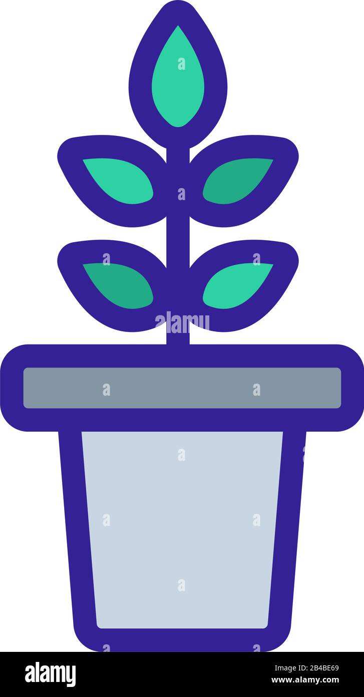 plant in the garden icon vector. Isolated contour symbol illustration ...