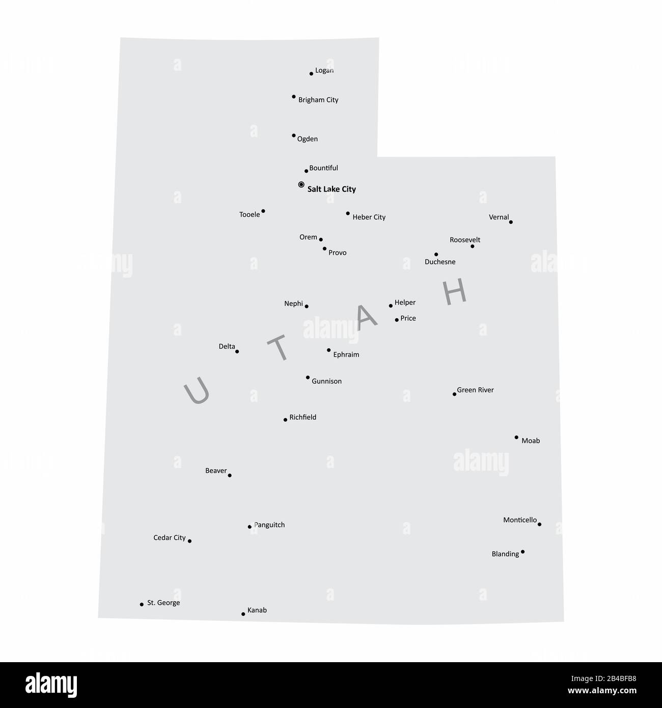 Utah state map Stock Vector Images - Alamy
