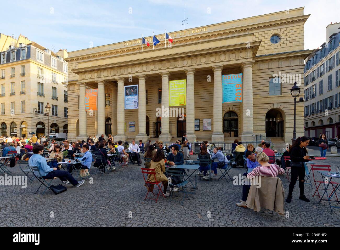 France Paris Odeon District The Odeon Theatre On The Place De L Odeon Odeon Square Stock Photo Alamy