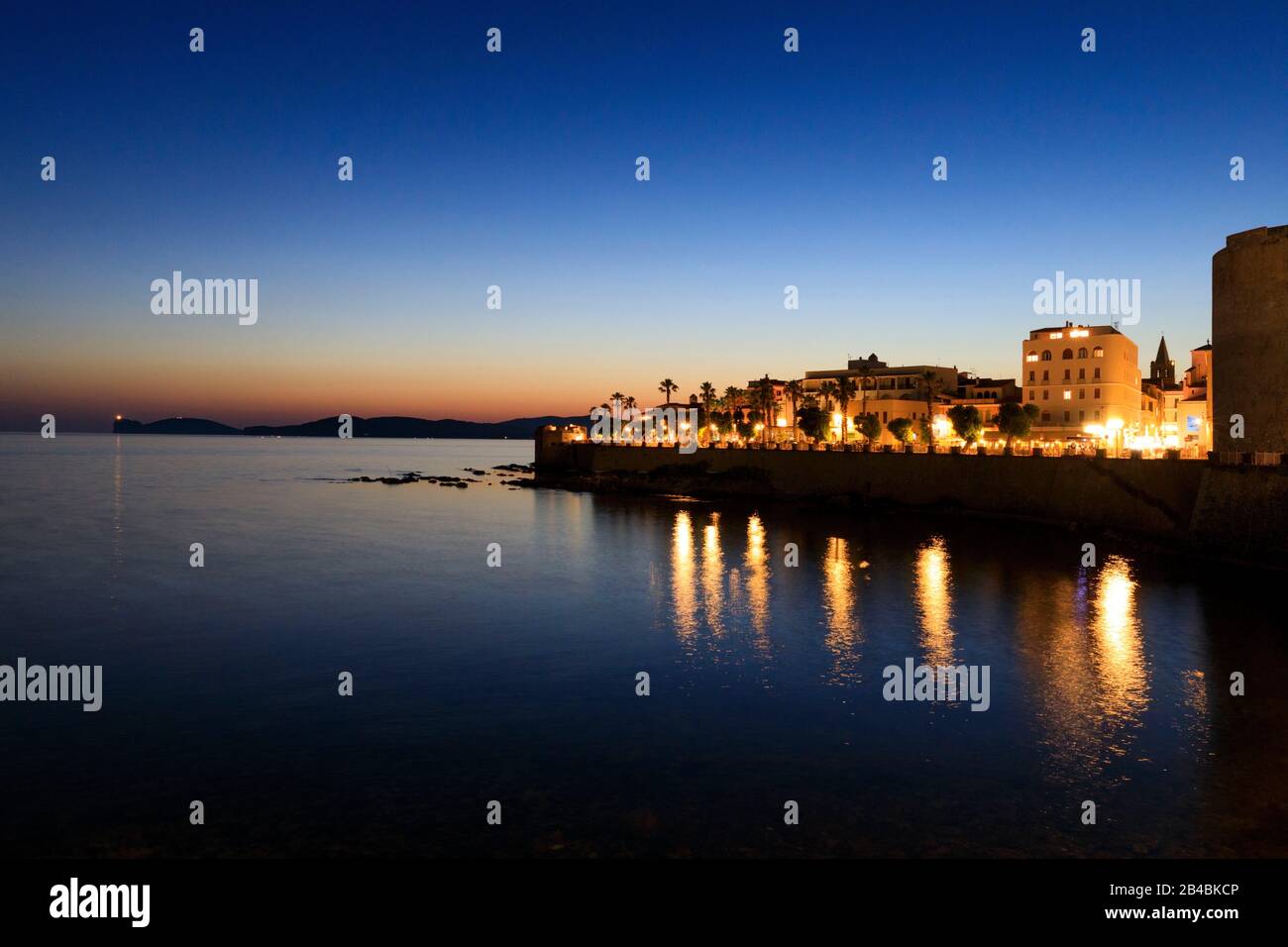 Italy, Sardinia, province of Sassari, Alghero, the ramparts of the ...