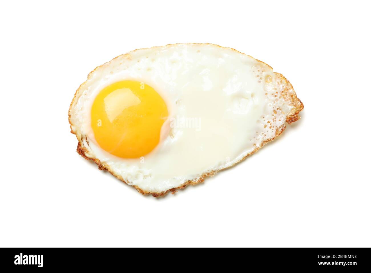 Delicious fried egg isolated on white background Stock Photo - Alamy