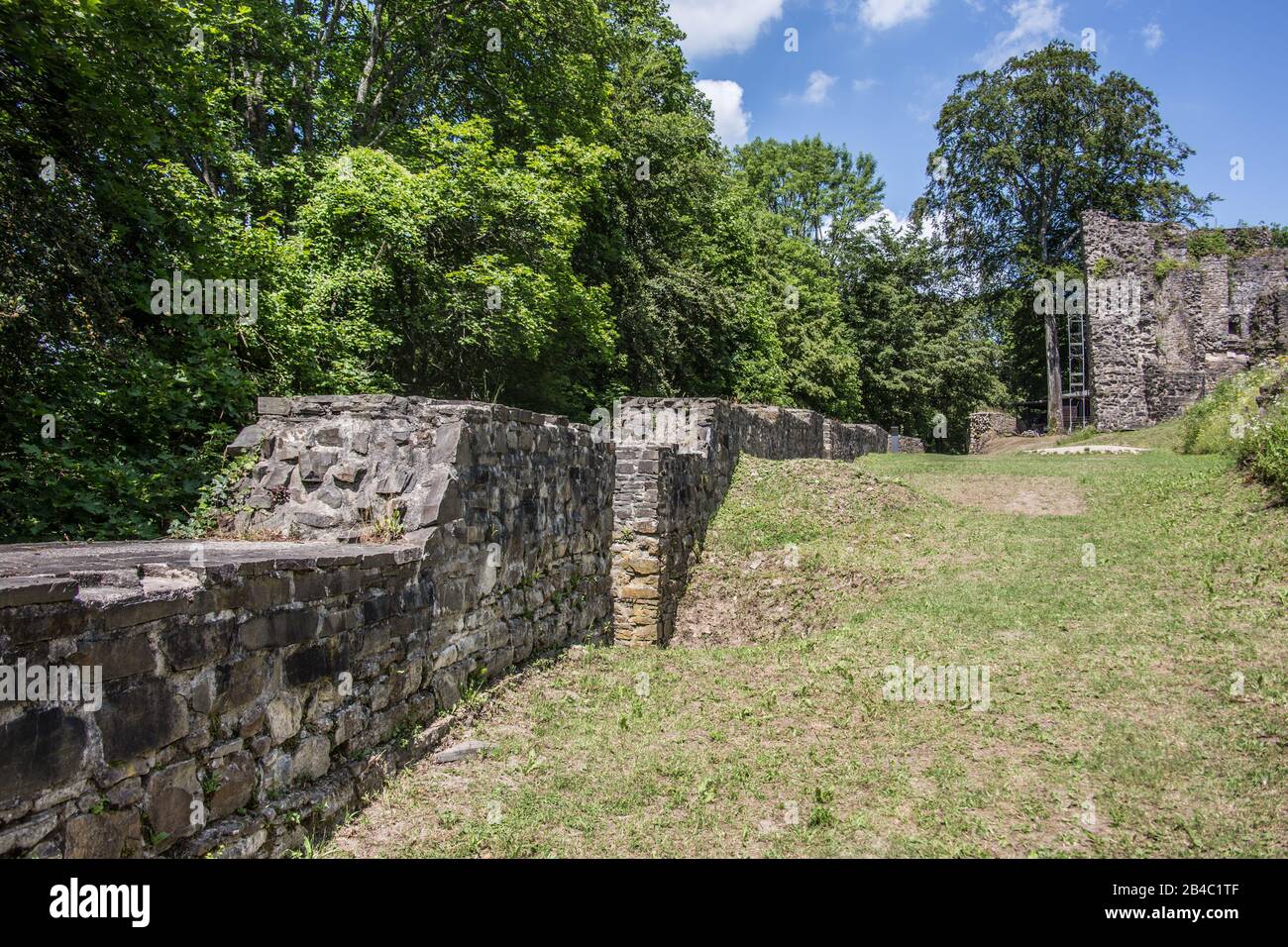 Castle ruin Windeck from the Middle Ages Stock Photo