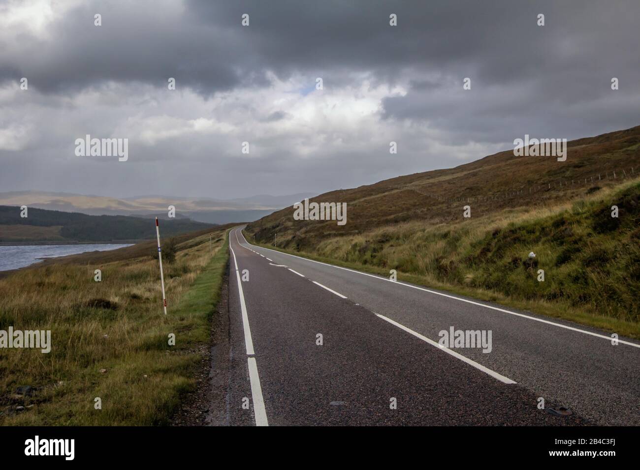 street in the beautiful and fascinating highlands in Scotland Stock Photo