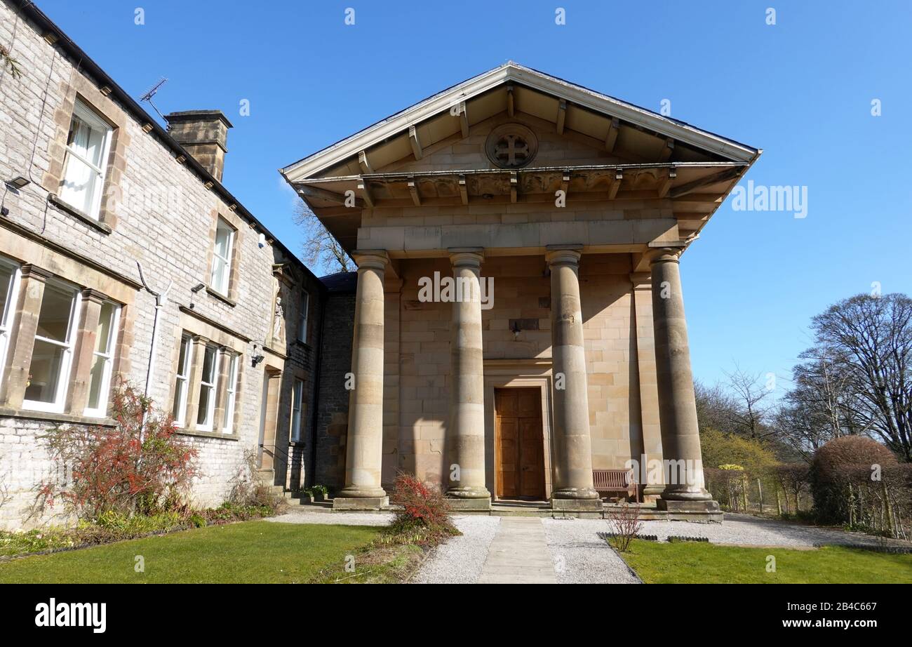 All Saints RC Church in Hassop, Derbyshire Stock Photo