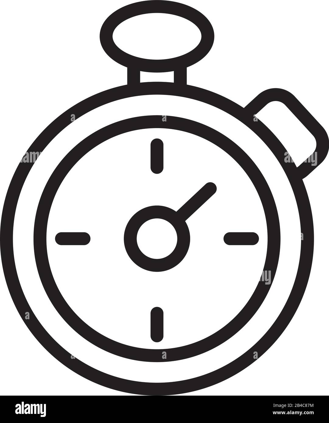 timer chronometer line and fille icon Stock Vector Image & Art - Alamy