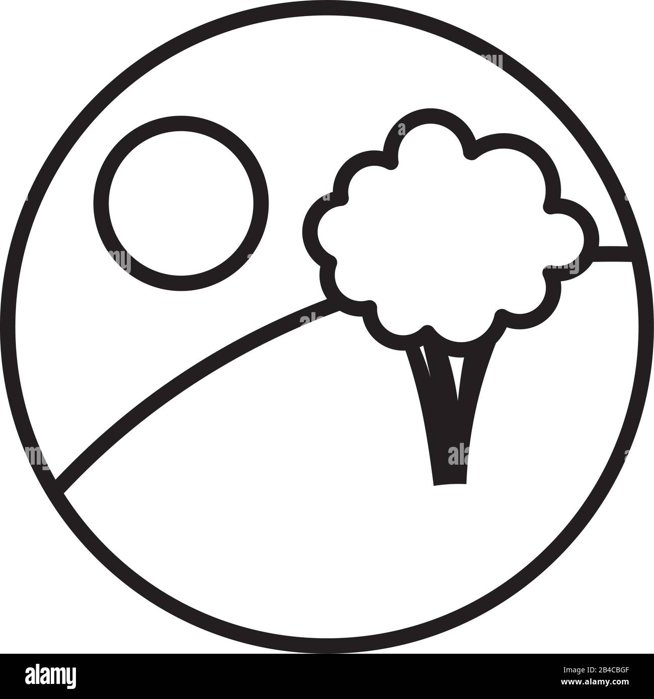 forest landscape day scene line style icon Stock Vector Image & Art - Alamy