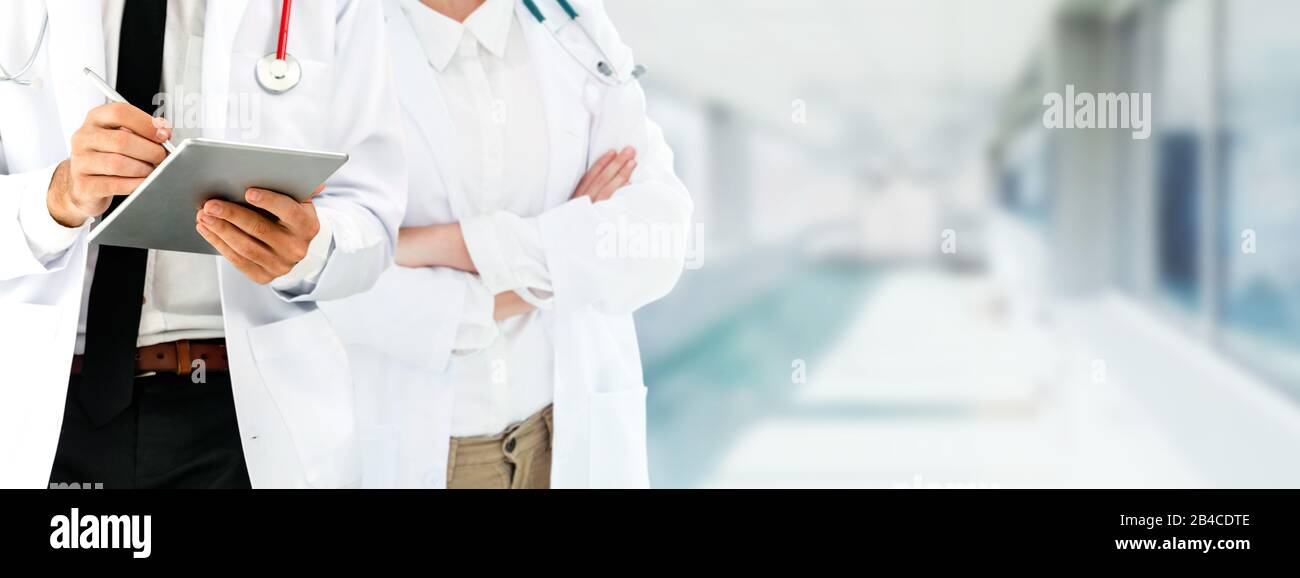 Healthcare people group. Professional doctor working in hospital office