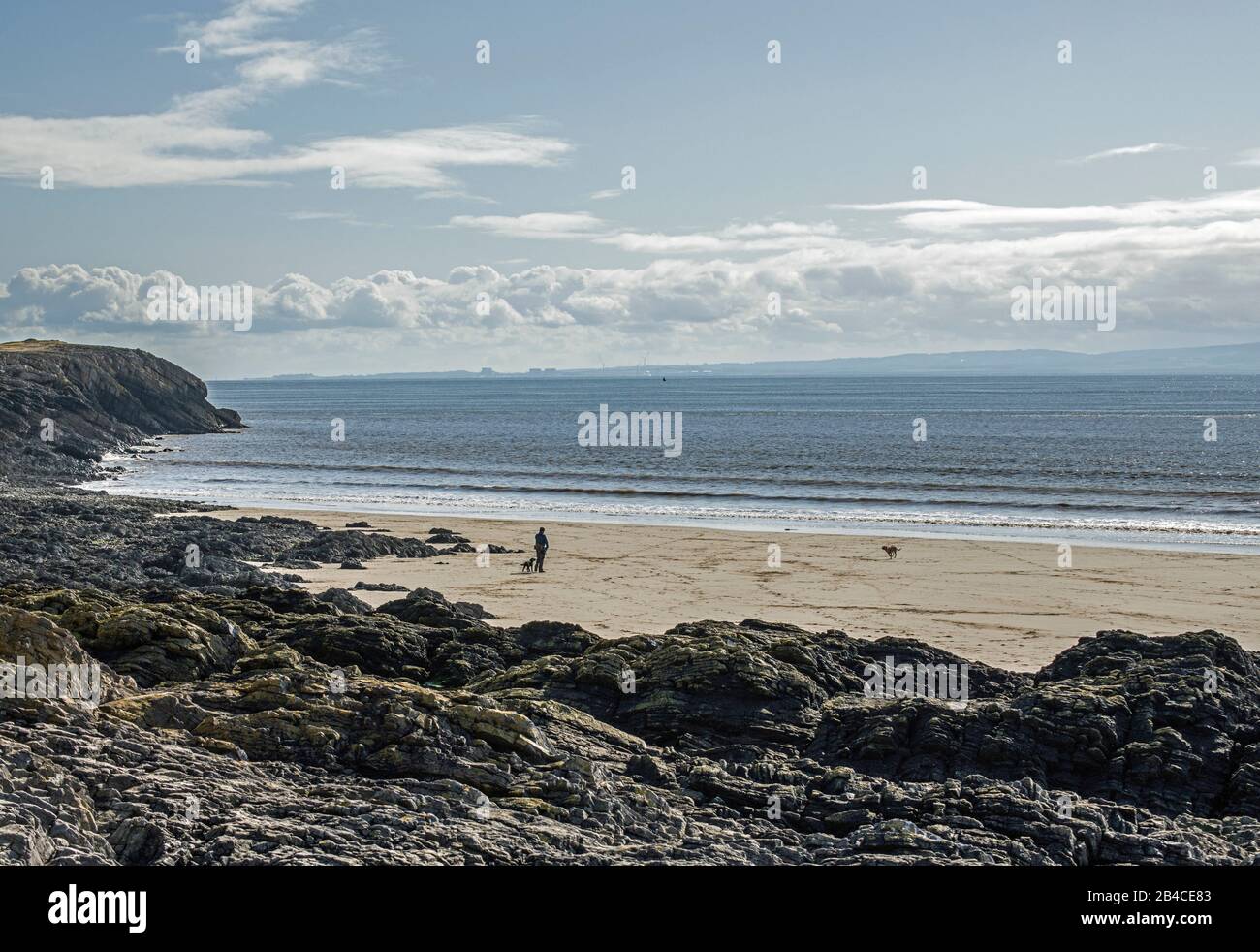 Watch House Bay between Barry Island and Cold Knap on the barry coast in the Vale of Glamorgan South Wales Stock Photo