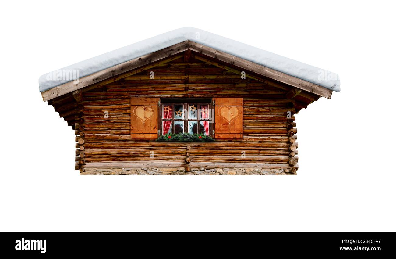 Uirge ski hut in the mountains Stock Photo