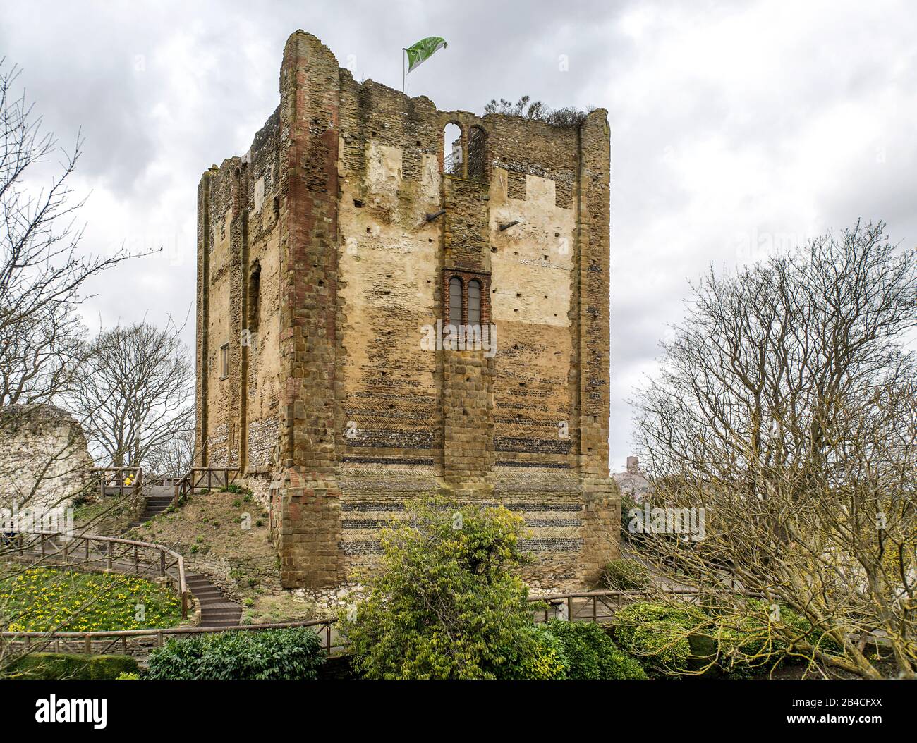 The Great tower of Guildford Castle, Surrey, England. Stock Photo