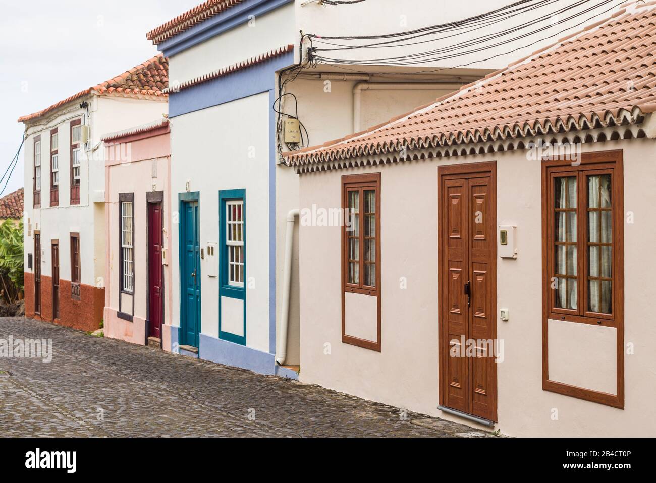 Spain, Canary Islands, La Palma Island, San Andres, village buildings Stock Photo