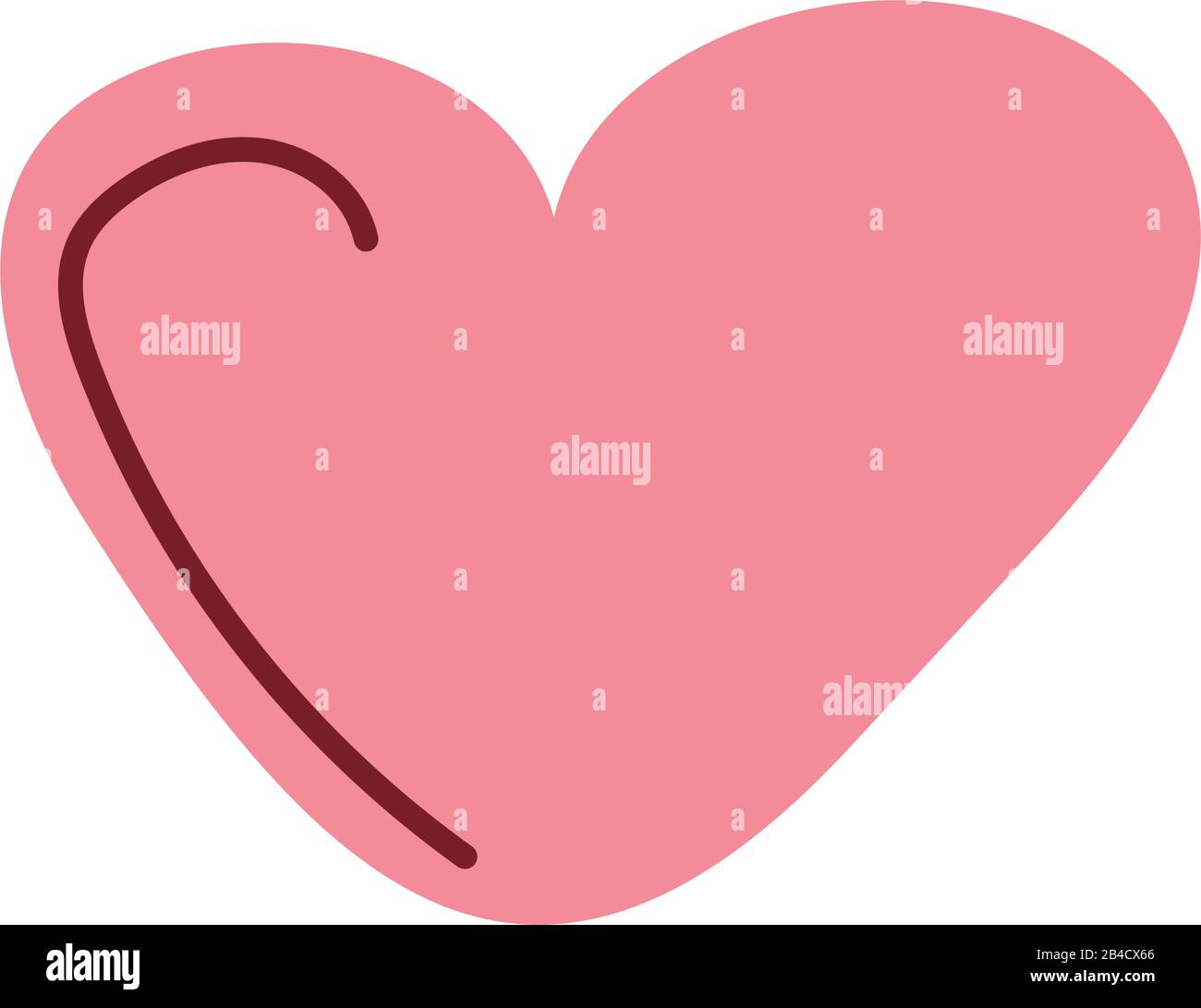 cute heart on white background vector illustration design Stock Vector ...