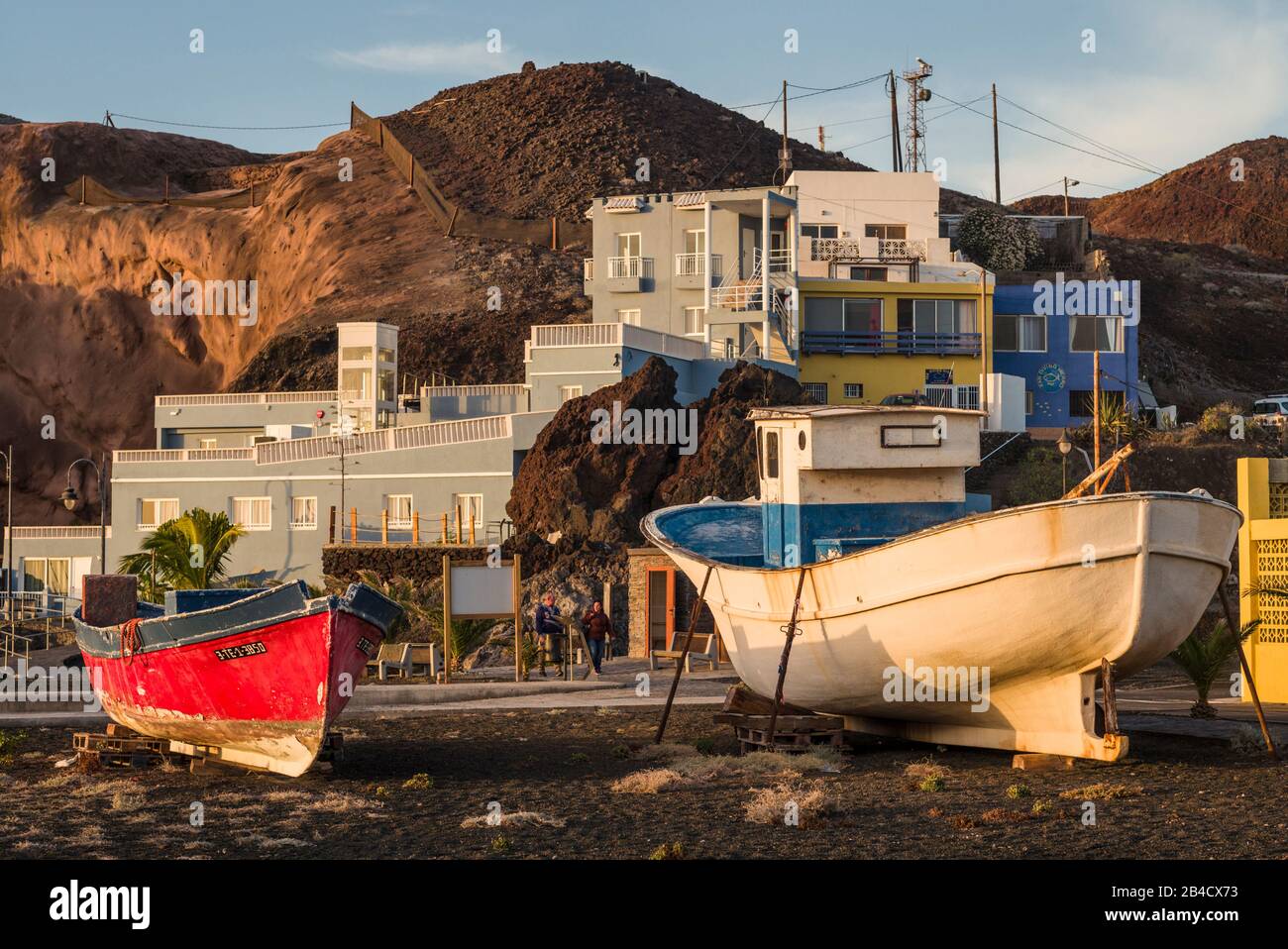 Spain, Canary Islands, El Hierro Island, La Restinga, view of the port Stock Photo