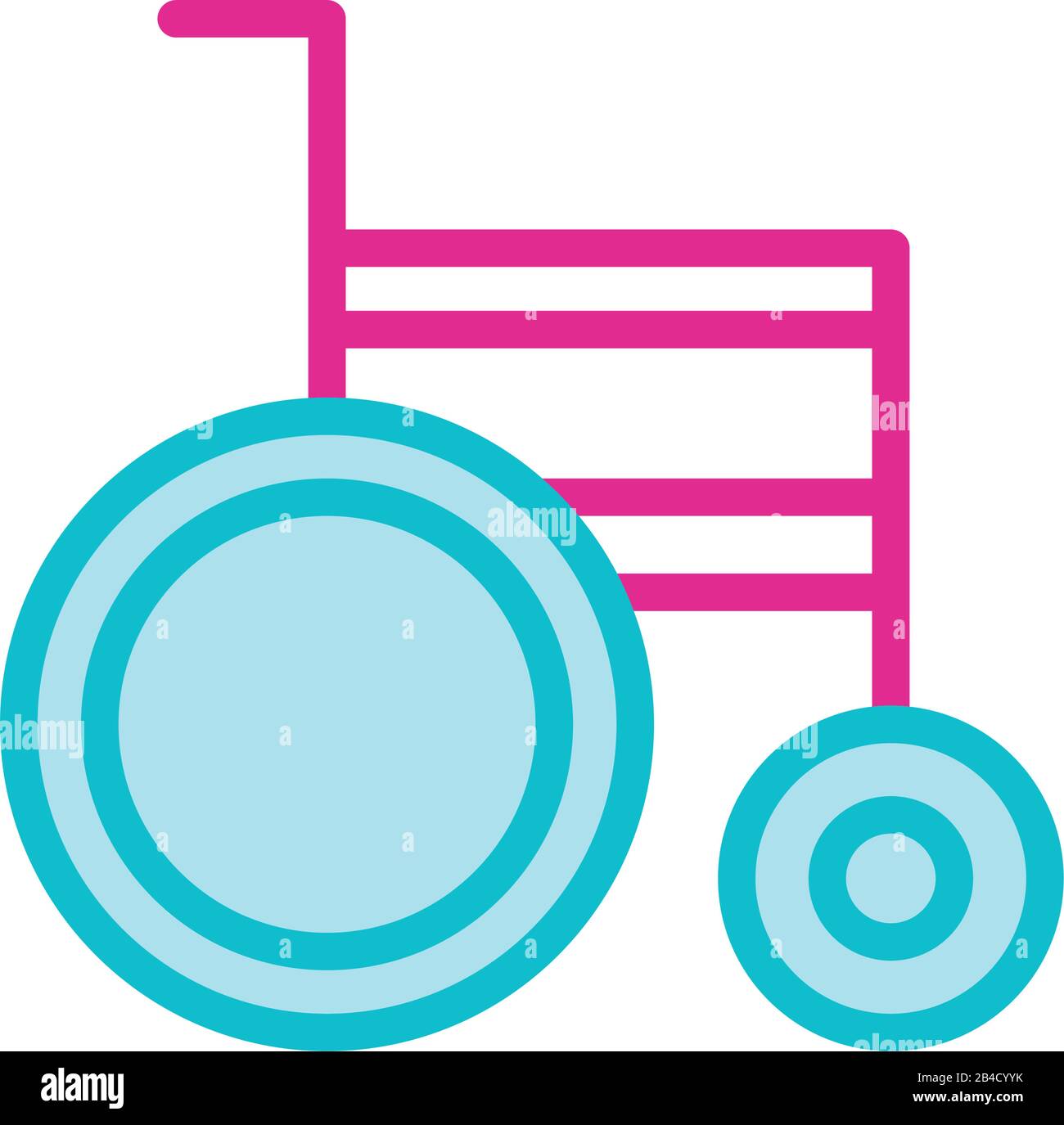 wheelchair medical line and fill style icon Stock Vector Image & Art ...