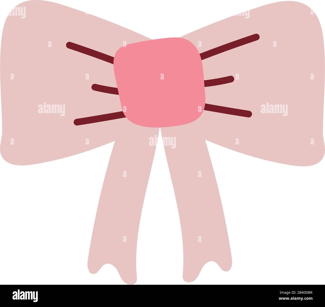 Vector seamless pattern with cute pink bows on white background