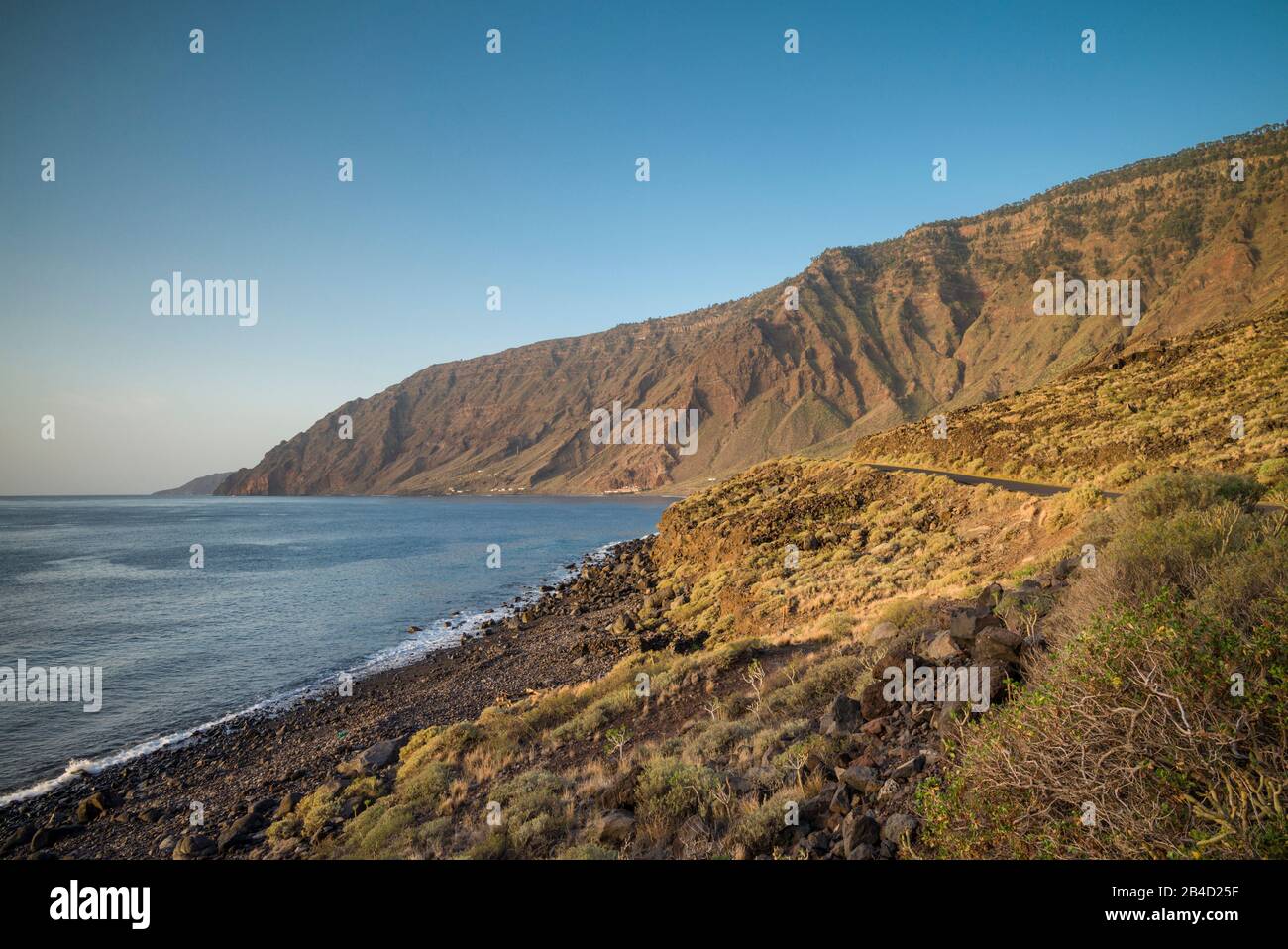 Spain, Canary Islands, El Hierro Island, east coast, view from the HI 2 highway Stock Photo