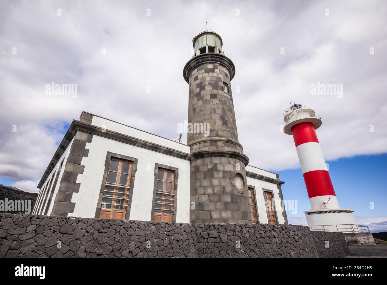 Spain, Canary Islands, La Palma Island, Fuencaliente de la Palma, Punta de Fuencaliente Lighthouse Stock Photo