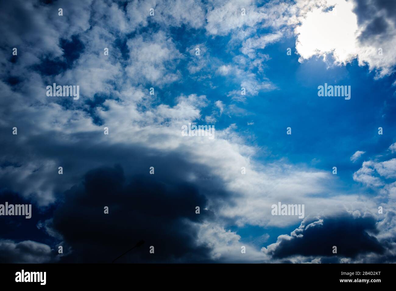 dramatic blue sky and clouds. cloudscape background Stock Photo - Alamy