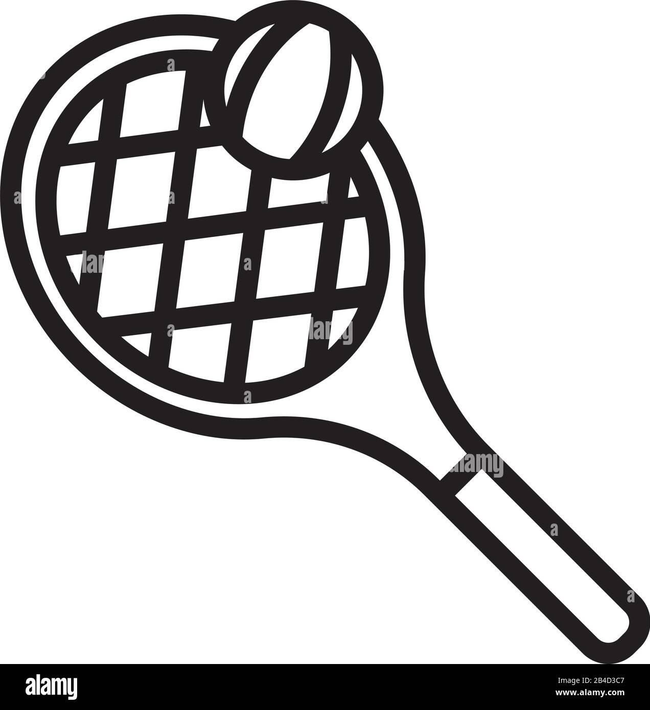 tennis sport racket and ball line icon Stock Vector Image & Art - Alamy