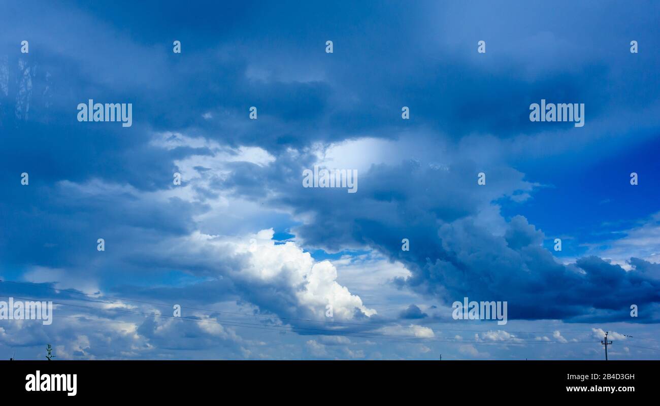 dramatic blue sky and clouds. cloudscape background Stock Photo - Alamy