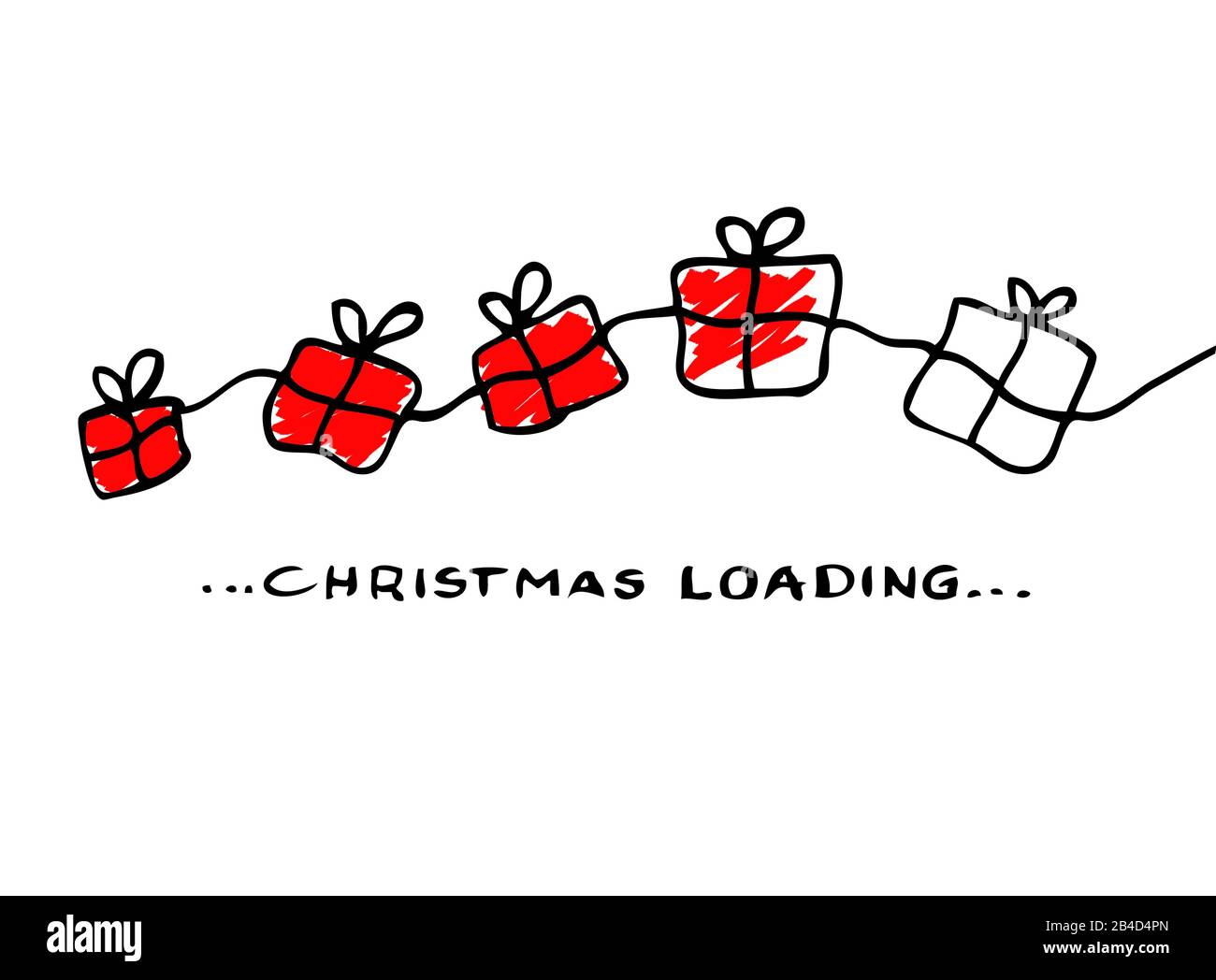 Christmas loading and gifts Stock Photo