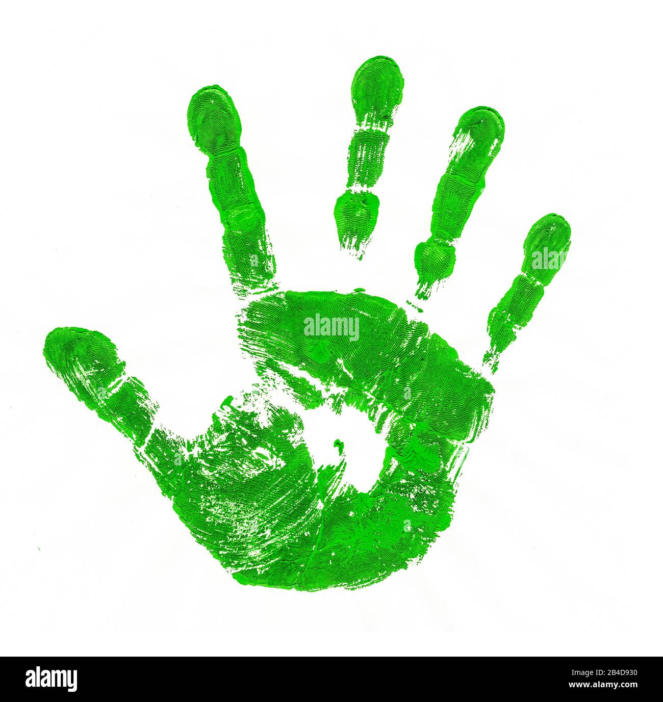 Green handprint Stock Photo